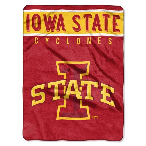 Iowa State Cyclones 60x80 Plush Raschel Throw Blanket - Basic Design [NEW] Cover