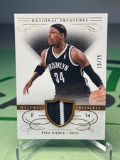 2013-14 Panini National Treasures Paul Pierce Game Used Jersey 10/25 - Brooklyn