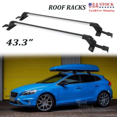 Portaequipajes portaequipajes barras transversales portaequipajes + cerradura para Volvo S40 S60 S80 V40 43" Foto 1 de 4