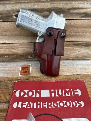 Vintage Don Hume H715 30SP Brown Leather Open Top IWB Holster For SIG P2340 - Image 1 of 2
