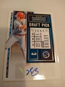 2020 Panini Contenders Patrick Bailey Auto San Francisco Giants 2020 #1 pick🔥👆 - Picture 1 of 5