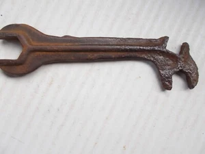 Antique 9" Unbranded Cast Iron Implement Tractor Wrench - Picture 1 of 2