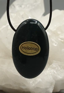 HELIOTROP Anhänger Linsenstein gebohrt A-Qualität Edelstein e2 - Bild 1 von 2