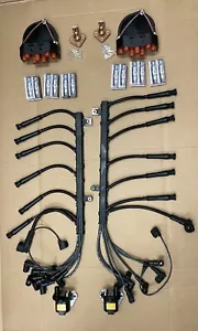 Zündungssatz Zündkabel Verteiler Spulen Kerzen BMW e31 E32 M70 750i 850i 850csi - Picture 1 of 2