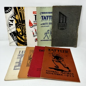 Lot of 9 Antique North Division High School Tattler Yearbooks 1930s Milwaukee - Picture 1 of 22
