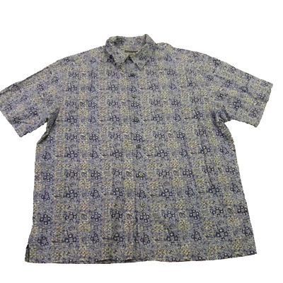 Camisa masculina Eddie Bauer manga curta grande leve botão frontal - Imagem 1 de 4