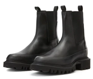 AllSaints Harlee Women's Leather Chelsea Ankle Boots in Black Size 38 / US 8 - Picture 1 of 5