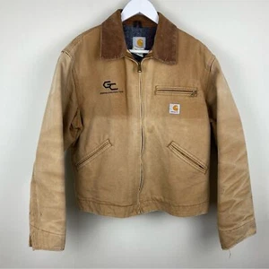 Carhartt Distressed Jacket Made in USA Men's Size 42 Regular Brown - Picture 1 of 9