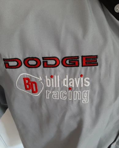 Ward Burton Bill Davis Racing Dodge Team Issued CAT Large Gray Pit Crew Shirt Cover