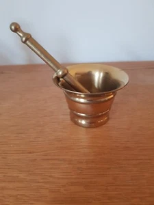 Vintage Brass Pestle And Mortar - Picture 1 of 3