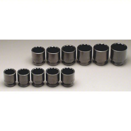 Wright Tool 604 3/4" Drive Socket Set, 12 Point, SAE, 11 Pcs, 1-5/16 in to 2 in - Image 1 of 1