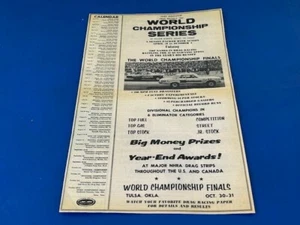 Vintage 1965 NHRA DRAG RACING Full Race Schedule 10 x 16 Poster COOL Vtg Drags - Picture 1 of 3