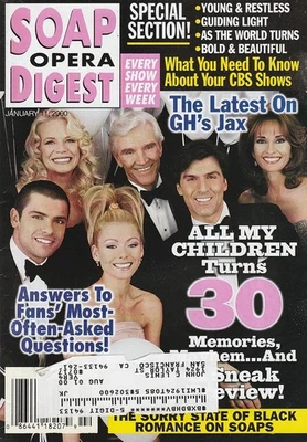 Soap Opera Digest Jan 11, 2000 MARCY WALKER-A MARTINEZ-SUSAN LUCCI-LIZA HUBER - Image 1 of 4