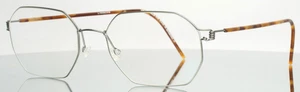 LINDGERG AIR RIM Jeppe K25M/10 Pewter Mens Geometric Eyeglasses 54-18-145 - Picture 1 of 15