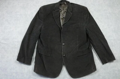 Lauren Ralph Lauren Blazer Mens Large Black Corduroy Elbow Patch 2 Button Jacket - Image 1 of 4