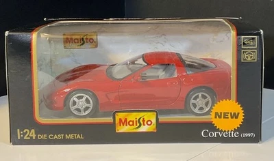 Corvette Maisto 31940 1997 1:24 rojo sin usar, en caja años 90 Foto 1 de 4