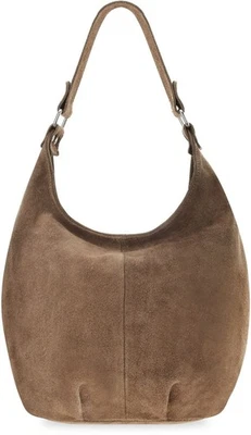 VERA PELLE Italienische Damenledertasche Suede Shopper Bag