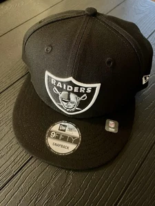 NEW ERA 9FIFTY NFL Las Vegas Raiders Básico Negro Snapback Sombrero Talla Única Nuevo - Imagen 1 de 4