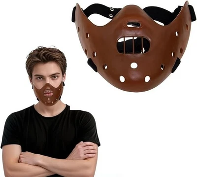 Hannibal Lecter Mask Cosplay The Silence of The Lambs Half Face Killer Halloween - Image 1 of 4