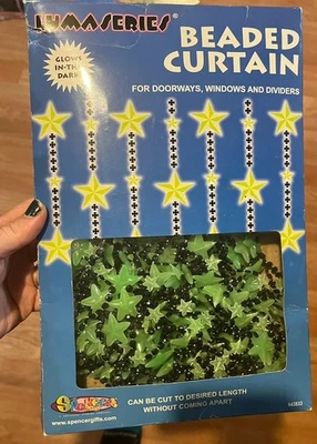 Y2K бисер пластик зарево в темноте небесные звезды бисер занавески - Изображение 1 из 2