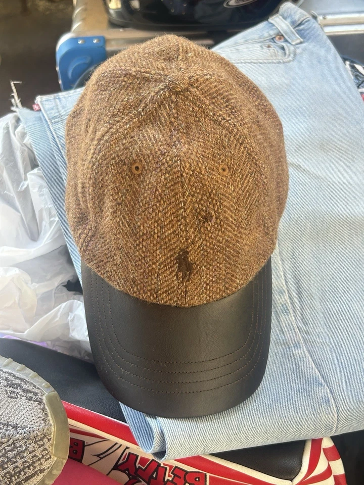 Polo Ralph Lauren Vintage Hat Cap Wool Leather - Image 1 of 4