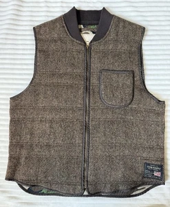 Men’s Ralph Lauren Denim Supply Wool Vest Polo Herringbone Tweed Camo Medium - Picture 1 of 5