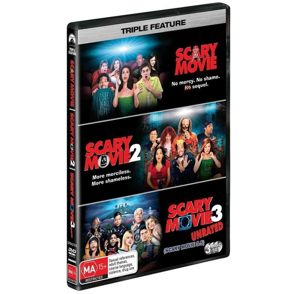 BRAND NEW Scary Movie 3-Film Collection (DVD, R4) 1 + 2 + 3 Pack - image 1 of 1