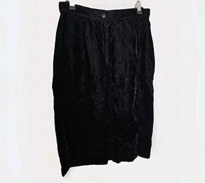 Gunne Sax Vintage Black Velvet Skirt Size 11 Whimsigoth Grunge Goth - Picture 1 of 10