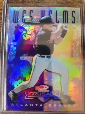 Donruss Crusade Wes Helms 1998 púrpura 55/100 SP #106 Atlanta Braves - raro Foto 1 de 2