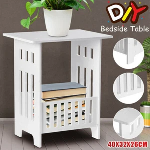 White tea coffee small table sofa side table storage rack bedside table UK - Picture 1 of 11