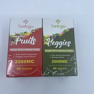 2000 MG Fruits and Vegetables Supplements, Natural 60 Count (Pack of 2)  - Picture 1 of 3