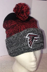 NFL Atlanta Falcons Football Team NFL '47 Brand Logo Knit Beanie Black Red Mütze - Bild 1 von 9