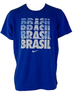 Nike Hombres Brasil CBF Calce Ajustado, Cupé Ajustado, Corte Elegante Camisa Azul Talla XL - Imagen 1 de 9