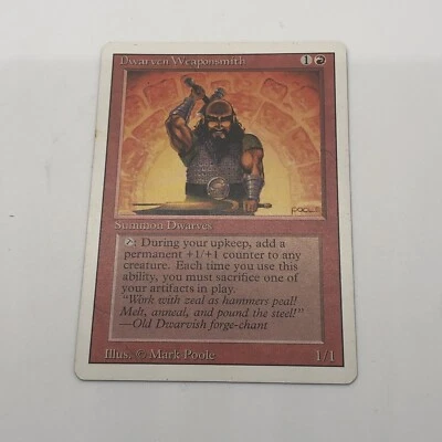 Magic The gathering Dwarven Weaponsmith Revised Edition Uncommon Creature - Image 1 of 4