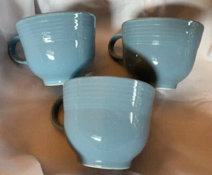 3 FiestaWare Fiesta 7 3/4 oz Coffee Mug Tea Cup Periwinkle Baby Blue - Picture 1 of 8