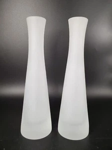 Partylite Frosted Duet Taper Candle Holder Or Vase Set P0484 USA In Box - Picture 1 of 8