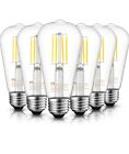 MASTERY MART E27 Vintage Light Bulbs,Non Dimmable 5000K Daylight White,6.5W,6 Pc