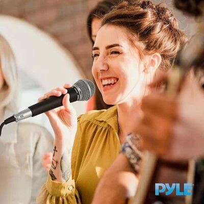 Pyle Handheld Microphone Dynamic Moving Coil Cardioid Unidirectional Includes 15 - Image 1 of 4