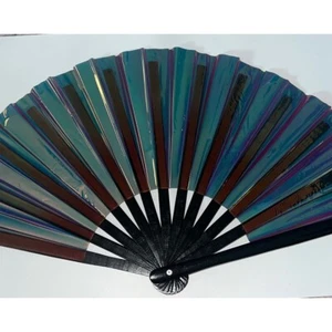 Iridescent Hand Rave Fan - Picture 1 of 1