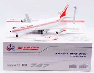 Modellino jet aereo pressofuso 1:200 JC Wings Air India Boeing B747-200 VT-ENQ - Foto 1 di 15