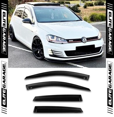 Fits Volkswagen Golf - MK7 MK7.5 R GTI TSI Side Window Visors Weathershields VW - image 1 of 4