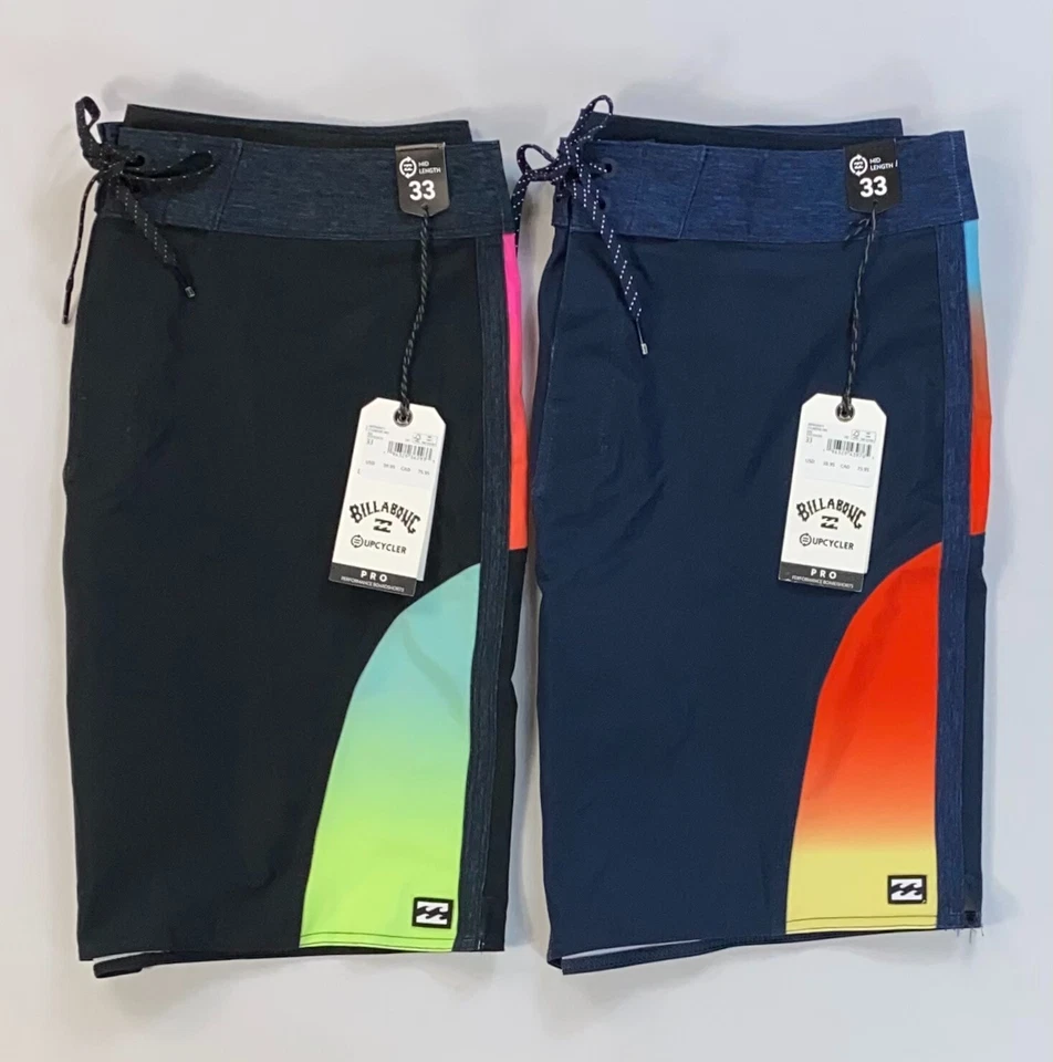 Pantalones cortos de natación profesionales Billabong de longitud media con cilindros ascendentes para hombre NUEVO Foto 1 de 1