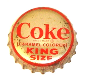 Vintage Coke King Size Cork Lined Soda Pop Bottle Cap Coca-Cola Dubuque, Iowa - Picture 1 of 3