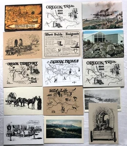 1990er Oregon Trail Sammlung von 13 losen Postkarten & 2 Postkartensätzen - Bild 1 von 14