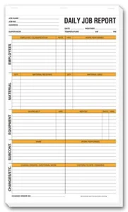 Formularios de informe de trabajo diario 212 8 1/2 x 14" cantidad 250 - Imagen 1 de 1