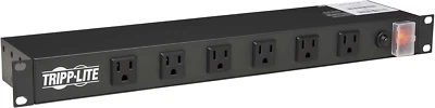 12-Outlet Rackmount PDU Power Strip, Six Front & Six Rear Facing Outlets, 15A, 1 - Image 1 of 4