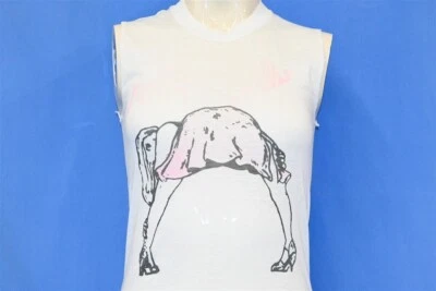 Camiseta vintage años 80 NEW YORK DOLLS PUNK BAND SIN MANGAS RECORTADA DESCOLORIDA MUJER XS Foto 1 de 4