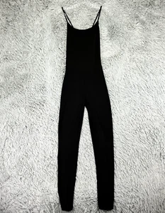 H&M Coachella Bodysuit Jumpsuit Women's 6 Black Strappy Tie Back Festival - Picture 1 of 11