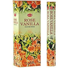 HEM Rose Vanilla  Incense Sticks Agarbatti for Home Freshness Positive 120Stick