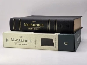 MacArthur Study Bible 2nd Ed. ESV Black Genuine Leather BRAND NEW! MSRP $160 - Picture 1 of 15